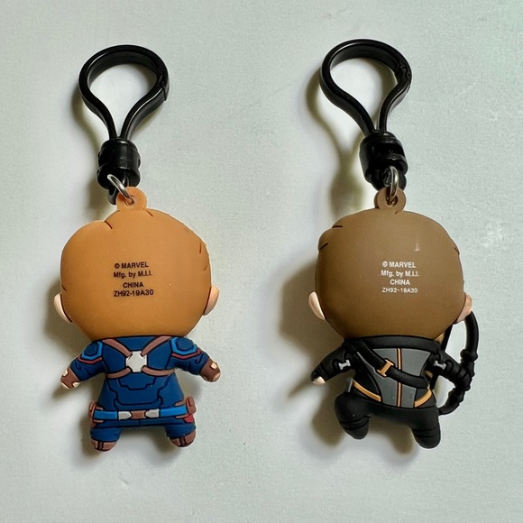 Marvel Captain America and Hawkeye Figural Bag Clip Set MUST BUNDLE - Picture 2 of 2